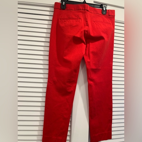 Like new Banana Republic The Sloane holiday pants dressy preppy poppy red size 8 - Picture 4 of 6